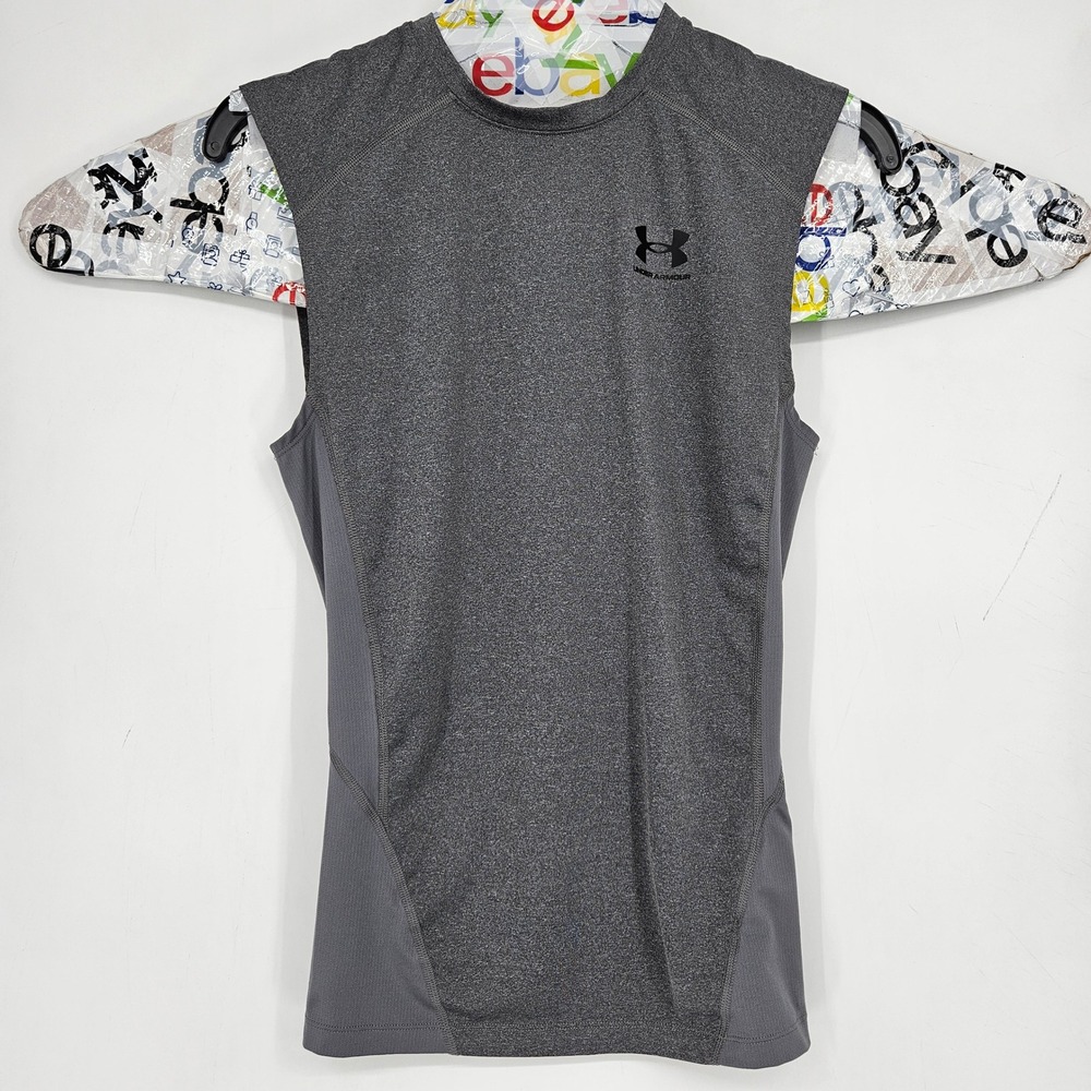 Under Armour Compression Shirt Mens Medium Gray Heatgear Sports Football